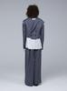 Meuameu Signature Unbalance Pin Tuck Logo Band Flare Slacks