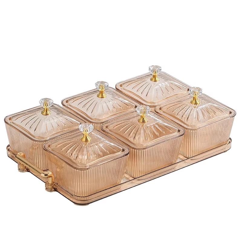 RuHan Light Luxury Divided Snack Serving Tray
