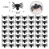 Mini Halloween Schwarze Spinnen Realistisch Leuchtend Glow in The Dark Plastikspinne Gruselig Spukhaus Party Dekoration Spinnen Requisiten