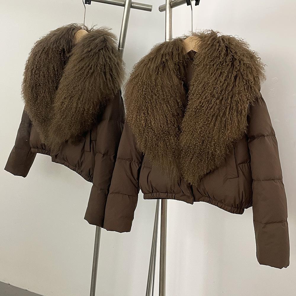 Winter new women's short down jacket women's high-end white duck down fashion warm down jacket women