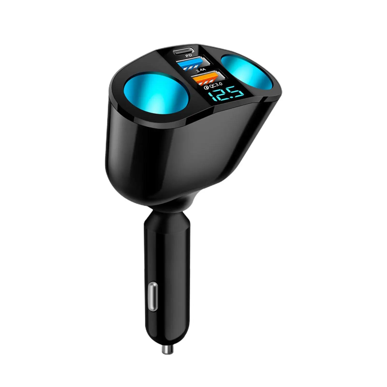 

Новая Автомобильная Быстрая Зарядка QC3.0 Двойной USB Автомобильный Дисплей-Прикуриватель Зарядное Устройство для Автомобиля Два Многофункциональных Зарядных Устройства для Прикуривателя Одна Зарядка Dig G2O6