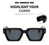 2pcs Pack Female Luxury Square Sunglasses Premium Shades Design Black Brand Eyeglasses Mens Sun Glasses For Women UV400