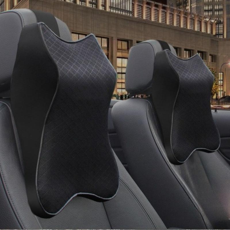 Cuscin Confortabil pentru Gât și Cap pentru Scaun Auto, Bumbac cu Memorie pentru Gât și Spate, pentru Scaun de Birou, Design cu Suport în 3 puncte, Reduce Oboseala