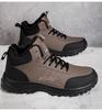 Men's Winter High-Top Thick-Soled Snow Boots - Large Size Casual Plus Velvet Warm Cotton Shoes