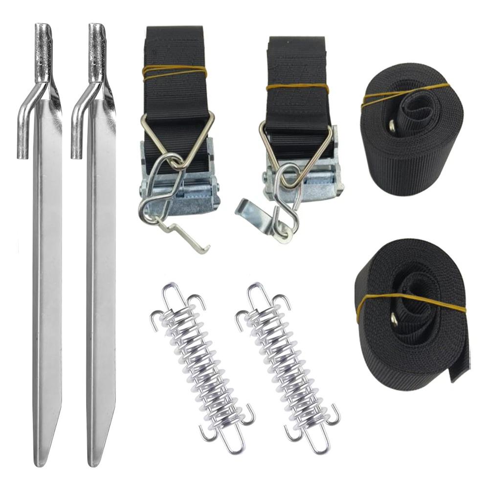 1set  Awning Storm Hold Down Side Straps Canopy Securing Hooks For Thule Caravan Motorhome Storm Wind RV Accessories