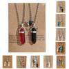 2 Pezzi Catena di Estensione Regolabile Collane per Coppia con Cristalli Sintetici Cuore Magnetico Collana con Ciondolo in Pietra Esagonale Accessori Gioielli
