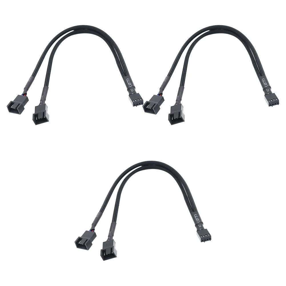 5-1PCS 4 Pin Y Splitter Cable 4 Pin PWM Female to 3/4 Pin Computer Motherboard CPU Fan PC Case Fan Extension Adapter Cable