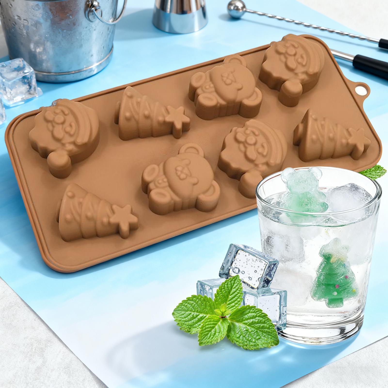 

Christmas candy mold 3 in 1 8 link candy baking mold Holiday Dessert Moulds for DIY handmade soap candle jelly candy Chocolate China Mainland