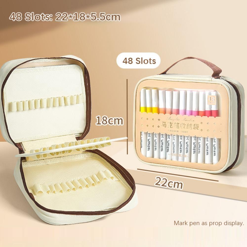 24/36/48/60/84/120Slots Pencil Bag Large Capacity Markers Case  Painting Accessories