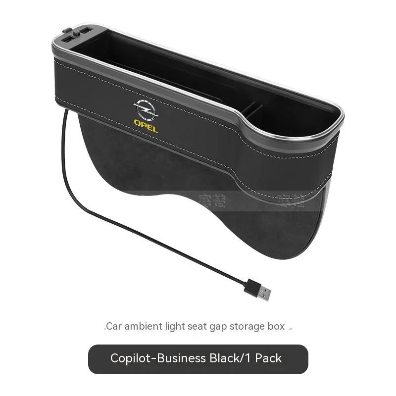 Opel OPCline ASTRA CORSA INSIGNIA MOKKA VECTRA ZAFIRA GTC Tigra Car Seat Gap Slot Storage Box With Atmosphere Lamp USB Charging