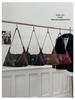 Women's Cross-Border Retro Motorcycle Bag with Rivet Decor & Belt Buckle - Stylish Single Shoulder Underarm Handbag