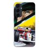 Phone Case - MANIACASE - Samsung Galaxy A55 - Silicone - Black - Ayrton Senna Mclaren