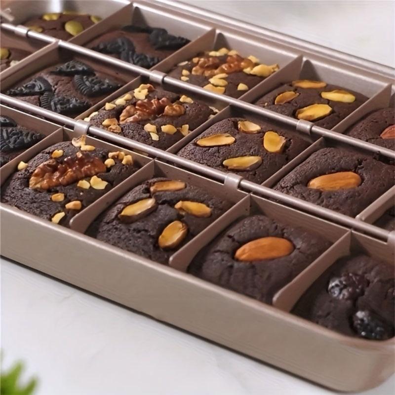 18 Compartment quadrilateral Cake Pan Removable Dividers Uniform Heat Distribution Carbon Steel Cookware For Celebration Items