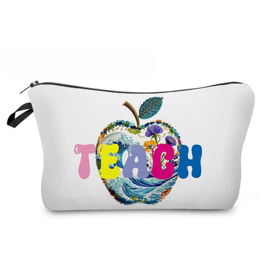 Women Teachers' Day Print Cosmetic Bag Toiletries Organize Travel Storage Case 6887