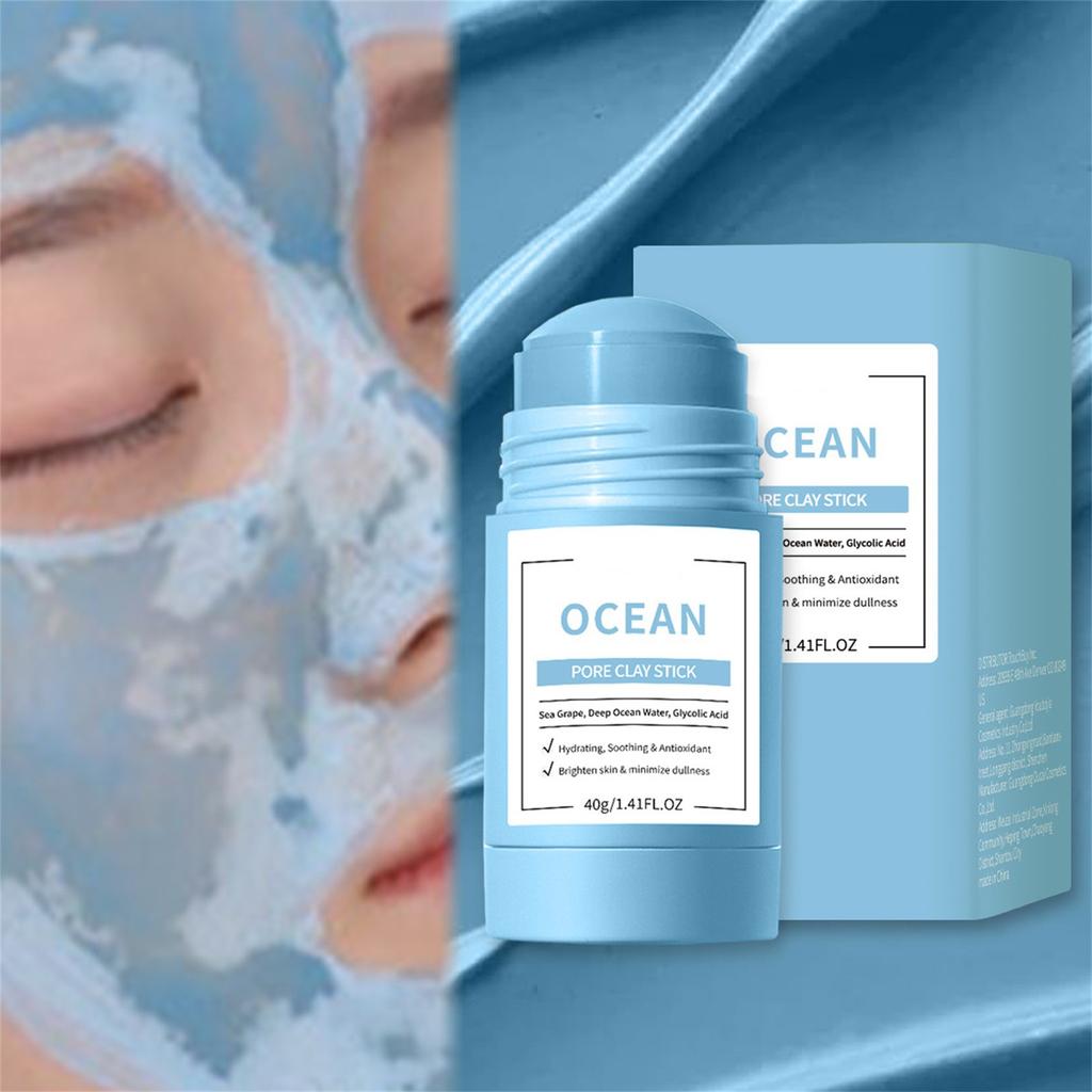 Ocean Mud Mask Stick 40g , Deep Cleansing , Gentle Blackhead Removal , Facial Repaired , Care Smearable Mask
