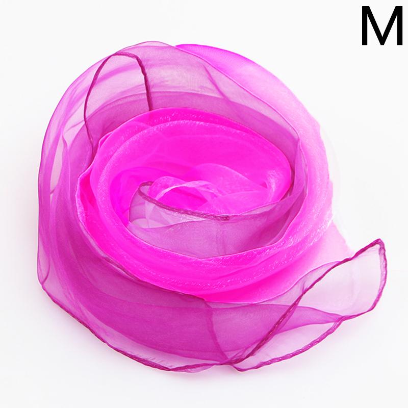 Transparent Summer Scarf For Women Square Gradient Color Head Wear Shinny Thin Chiffon Neck Shawl Beach Vacation Accessories