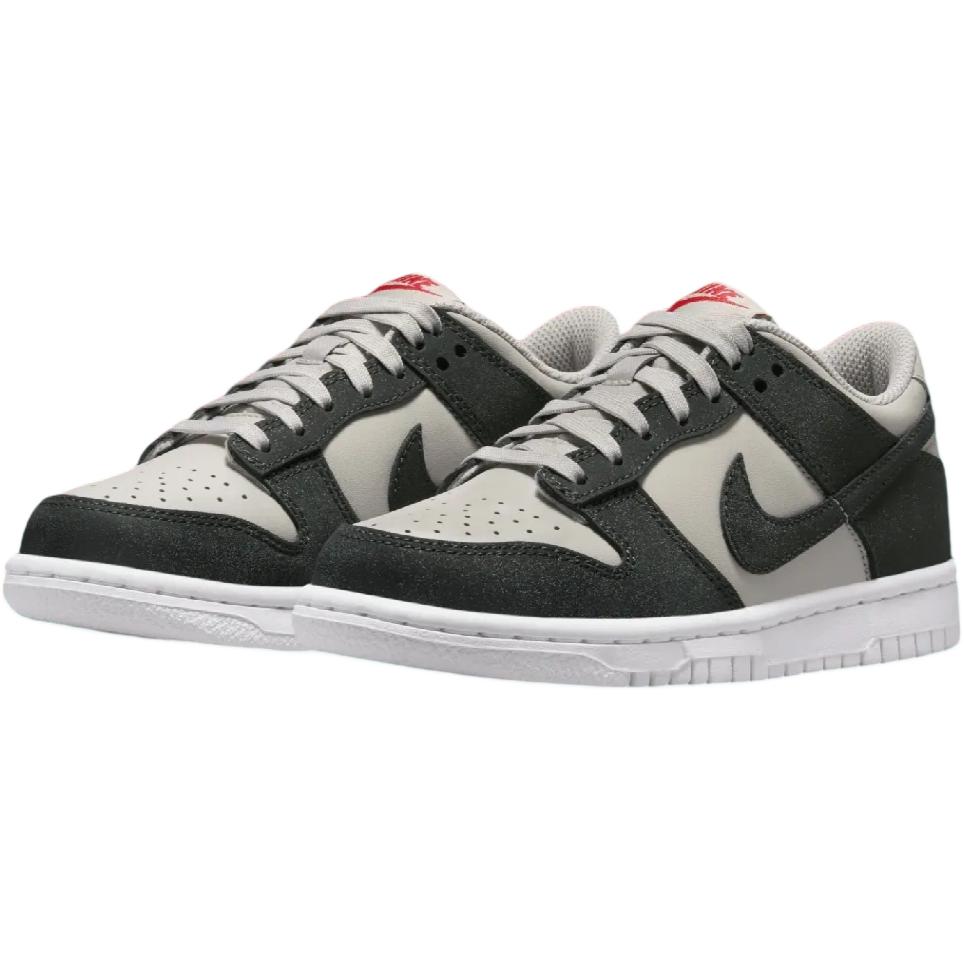 Nike Dunk Low GS Light Iron Ore Anthracite Glitter Kids Sneakers Grey White Gym-Red FZ1000-001