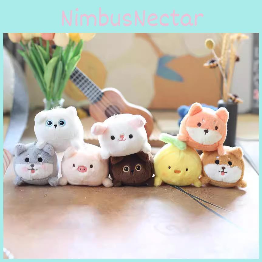 Mjuk Och Charmig Plyschkatt Hund Nyckelring Söt Djurväska Hänge 12cm Gosedjur