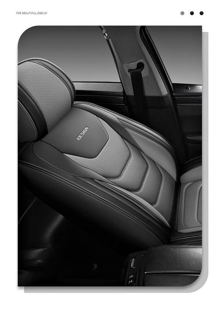 Universal All-Season Five-Seat Leather Car Seat Cover – Full Coverage, Wear-Resistant, Durable, No Removal Needed.