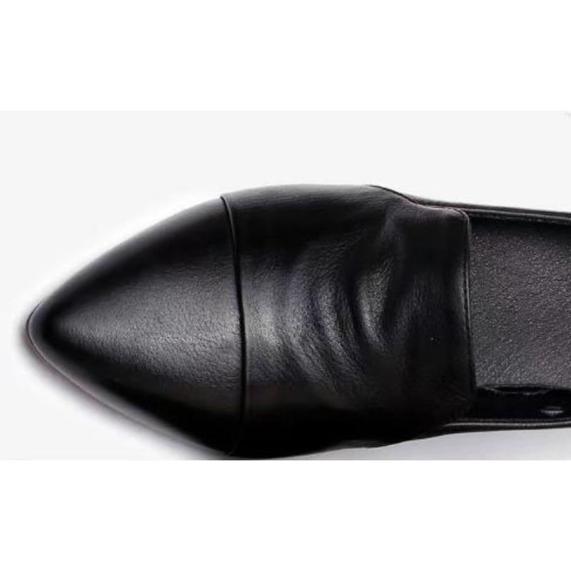 Cowhide Breathable Hole Shoes Women Mid Heeled Sandals Spring Elegant Stylish Shoes Wedding Banquet Trendy Shoes