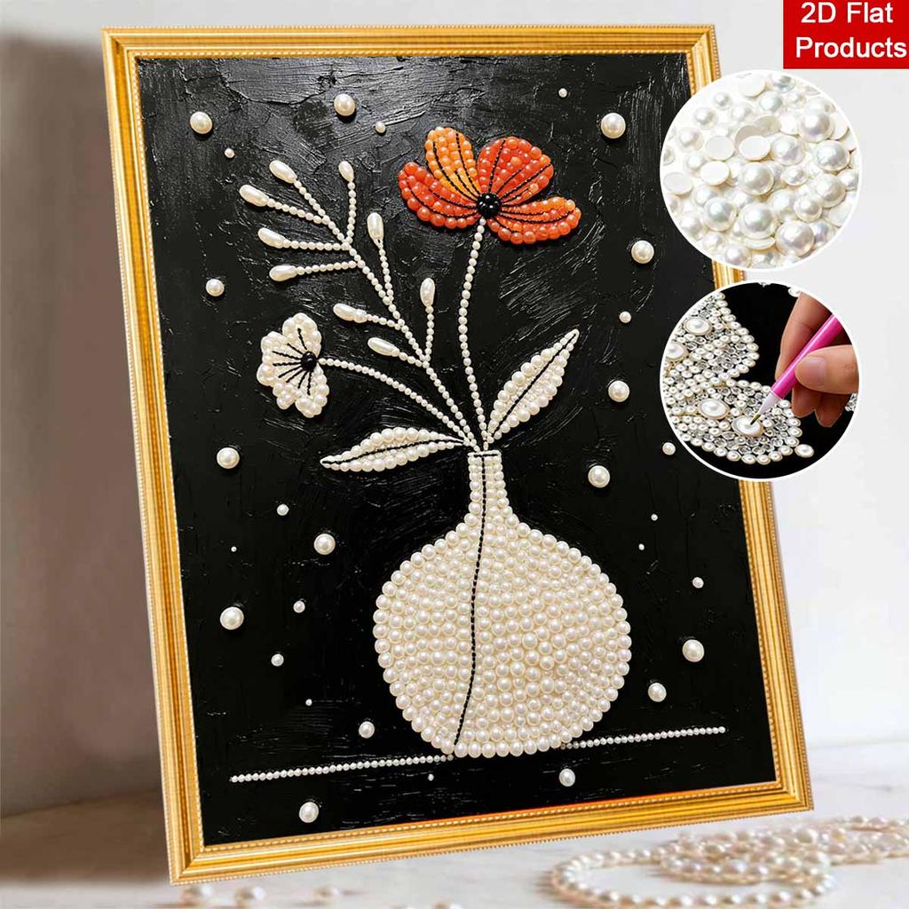 Perlenmalerei Kunst Handgefertigte Blumenvase DIY Perlendekoration Malerei