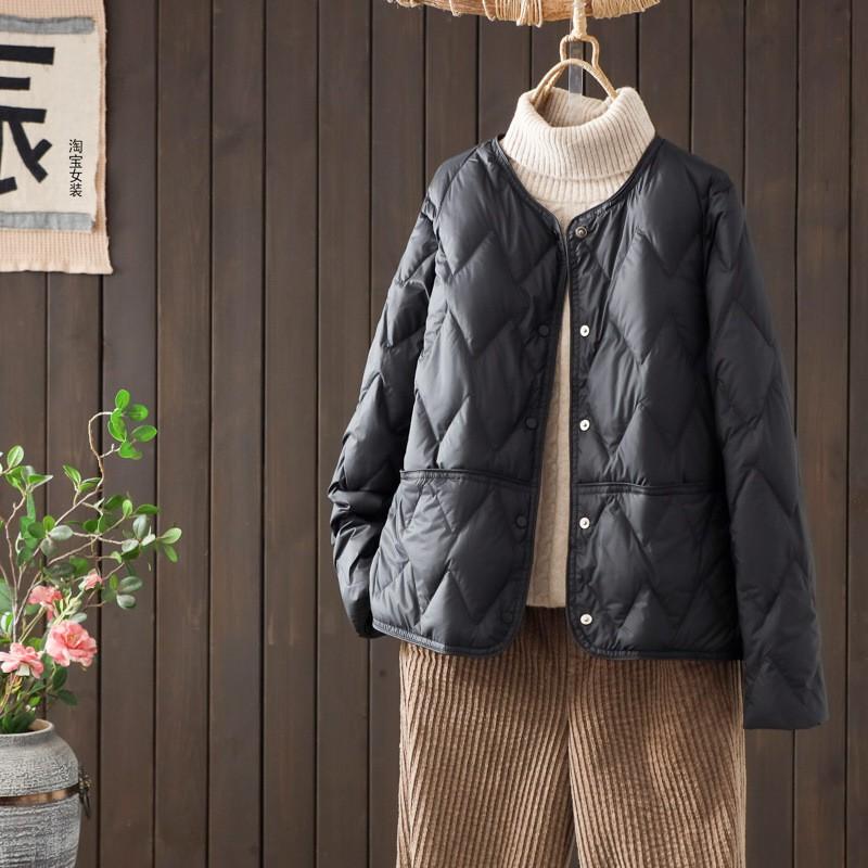 Womens Lightweight 90% Down Fill Short Puffer Jacket Slim Fit Casual Winter Coat
