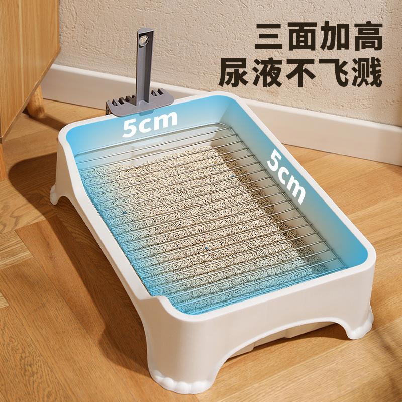 Splash-Proof High-Sided Dog Toilet for Teddy and Poodle - Easy to Clean Pet Loo