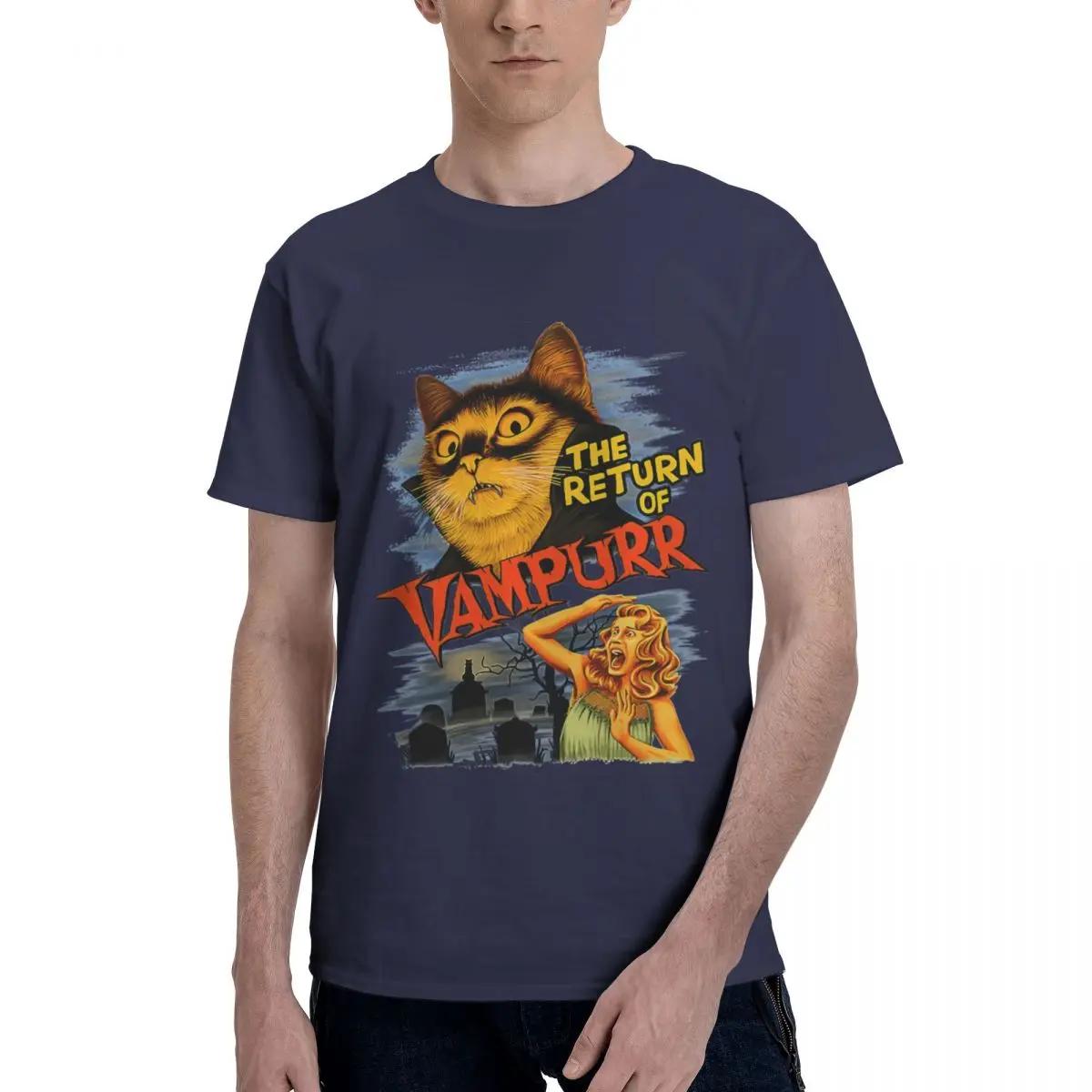 

Cat The Return Of Vampurr T Shirts Casual Tee Shirt Short Sleeve Crew Neck TShirt Novelty Funny Summer Clothing 4XL
