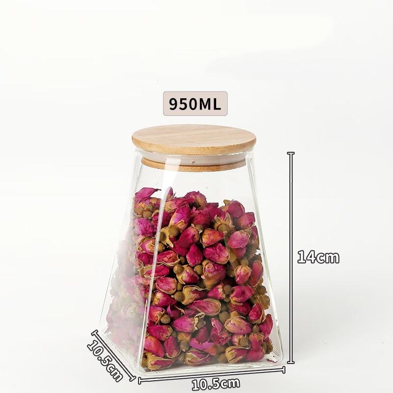 ZISIZ Square-Round Glass Storage Jar Set