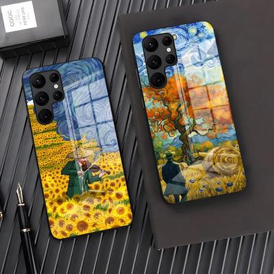 Van Gogh Ölgemälde Handyhülle Für Samsung S26 S25 Plus S20 S20 Plus S22 Ultra S23 FE S21 Plus S21 Ultra Glas Hülle
