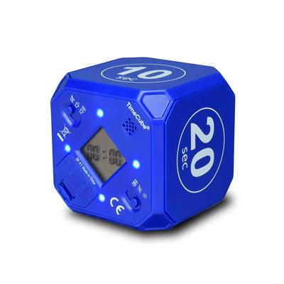 TimeCube Plus Preset Timer with 4 LED for Time Management Second Countdown Settings 10 Seconds 20 Seconds 30 Seconds 60 Lights/Alarm (Blue - Seconds)