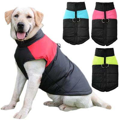Winter Große Hundekleidung Wasserdichte Weste Jacke Für Kleine Hunde Katzen Outdoor Warmer Welpenmantel Mit D-Ring Labrodor Mops Haustierkostüm