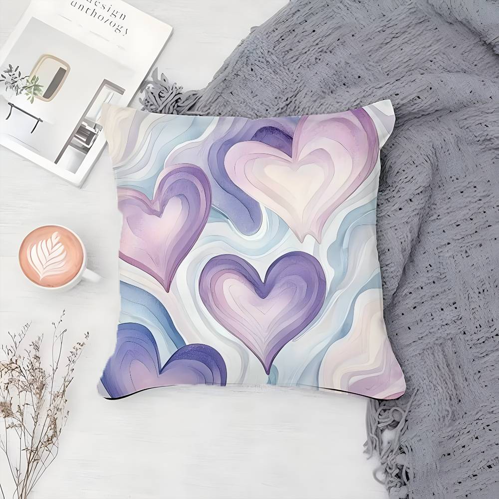 Beautiful Classic Style Love Pattern Pillow Case Printing Pillowcase Living Room Sofa Cushion Cover Bedroom Room Decor