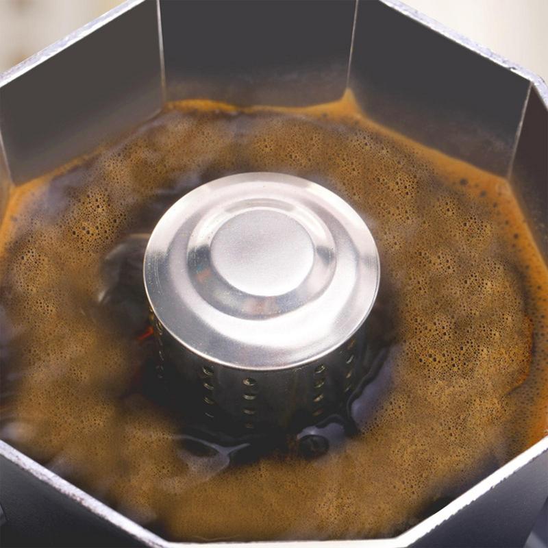 Mokakanne i rustfritt stål Anti-sprutlokk Kokeplate Espressokaffemaskin Tilbehør Anti-sprutventildeksel Kaffetilbehør