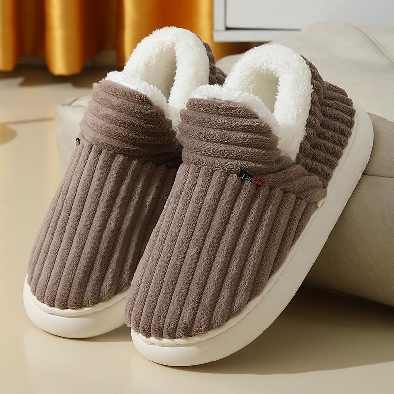 Cozy Plush Shoes for Women Men Home Cotton Slippers Comfortable Indoor Slip on Fuzzy Ankle Shoes Thick Bottom Pantuflas Mujer