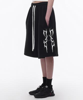 D.XO.H Thunder Logo Half Pants Black