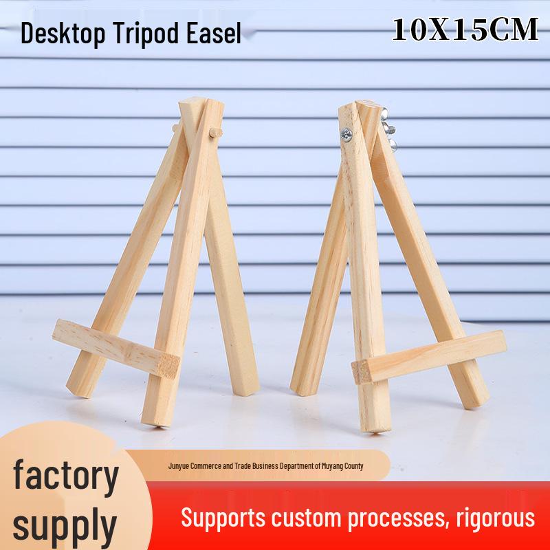 Pine Wood Triangle Easel & Desktop Holder for Paintings, Phones, and Tablets