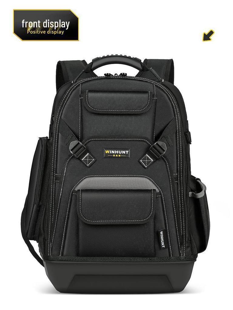 Multifunctional Electrician's & Woodworking Durable Backpack with Large Capacity & Plastic Bottom