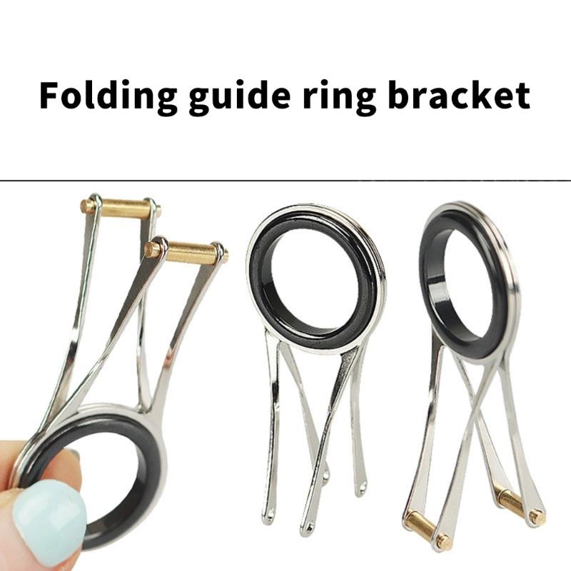 Fishing Rod Poles Line Guides Replacement Guides Top Rings Wearproof Eye Rings Folding Stainless Steel Guide Rings