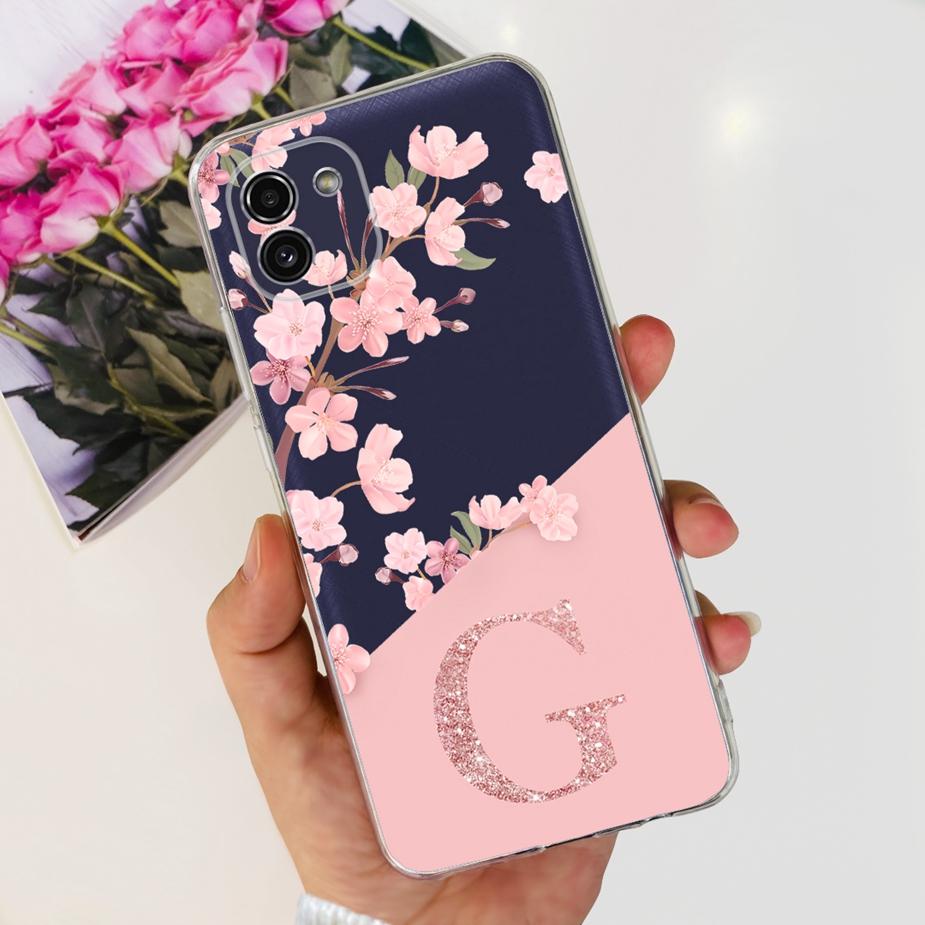 For Samsung Galaxy A03 Case SM-A035F New 26 Letters Cover Soft Silicone Phone Case For Samsung A3 Core Galaxy A03s A03Core Shell