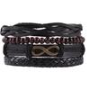 Unisex Handmade Woven Leather Bracelet - European and American Style Jewelry