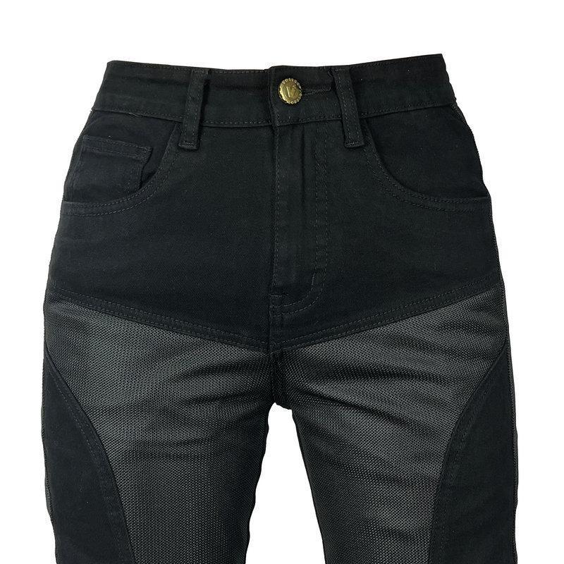 Motorcycle Riding Pants Racing Fit Breathable Mesh Protective Gear With Silicone Knee Pads Adjustable Waist