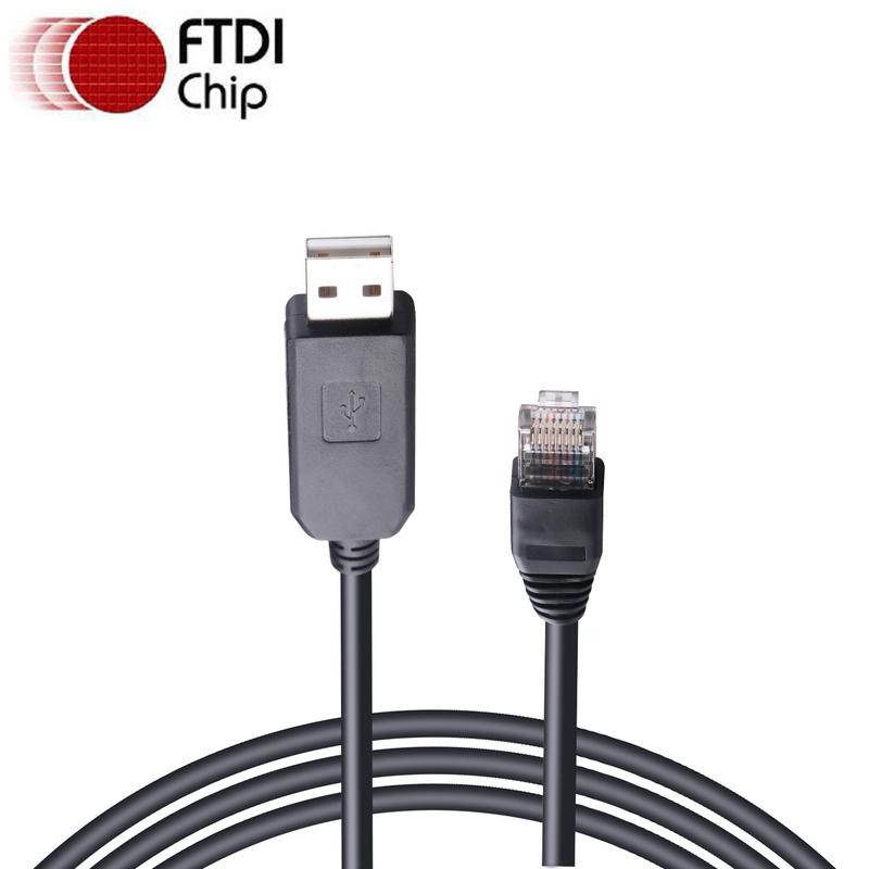 Industrial Grade Original FTDI FT232RL USB to RJ45 RS232 Serial Console Debug Cable for Pylontech Li-ion Battery BMS to PC 1.0M