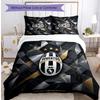 Juventus FC Pattern Printed 3PCS Bedding Set Soft Skin-Friendly Washable Duvet Cover & Pillowcases Set All Season Bedroom