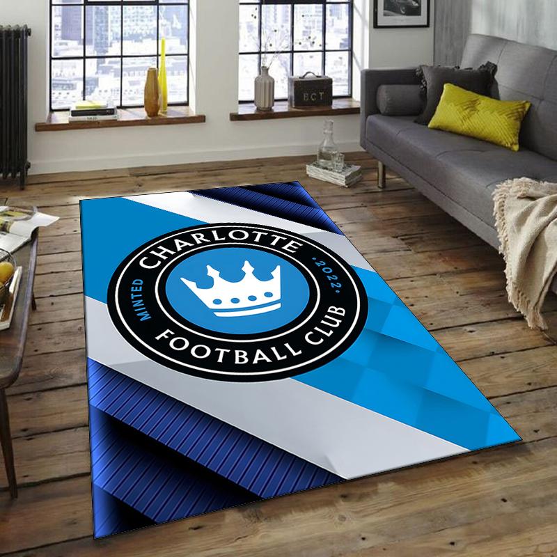 1pc Football Team Design Area Rug - Non-Slip, Soft & Cozy Floor Mat for Living Room, Bedroom, Office - Indoor/Outdoor Decorative Carpet