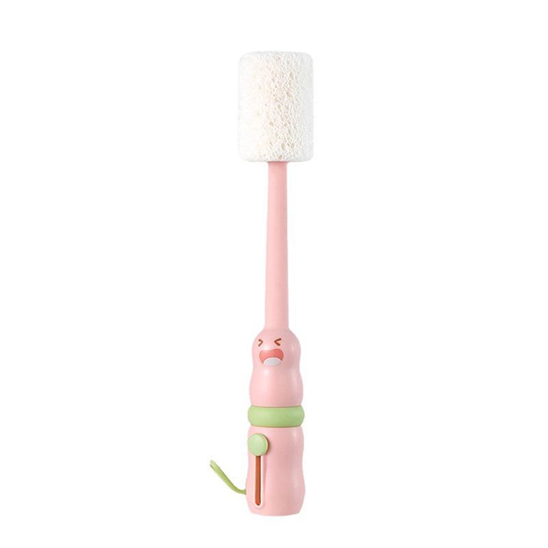 

5-In-1Cup Washing Tool For Household Use Multifunctional Cup Brush Water Cup Thermos Cup Brush Milk Bottle Cleaning Brush рожевий
