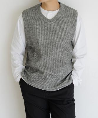 BYMONO [Grandes Tailles XL-6XL] Gilet en Maille Mono pour Toute la Journée