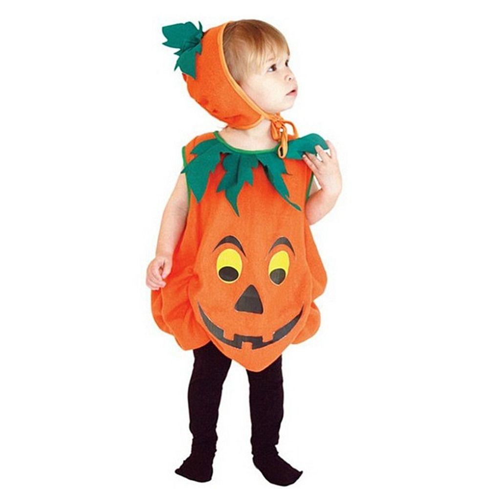 Costum de dovleac pentru bebelusi salopete fara maneci Salopete de dovleac de Halloween Costum de Halloween pentru bebelusi