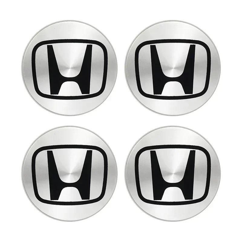 For Honda Acco4PCS 58MM/69MM Car Badge Wheel Center Cover Stickers Hub Caps Decal for Honda Accord Elysion CR-Z Odyssey SPIRIOR Accessories