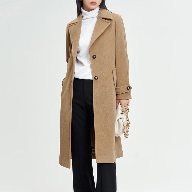 Women's Lapel Mid-Length Wool Coat